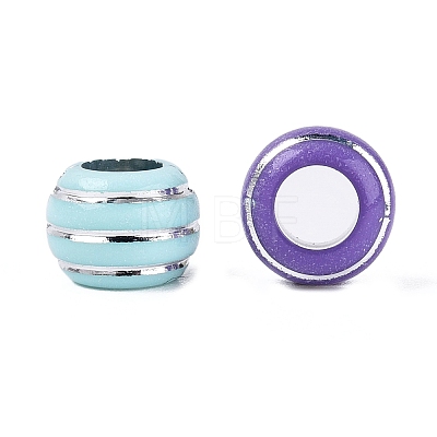 Opaque Acrylic European Large Hole Beads SACR-N020-02-1