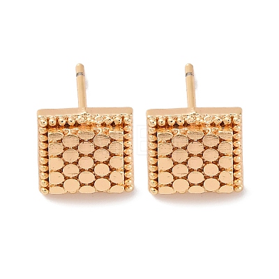 Brass Stud Earrings EJEW-D288-07G-1