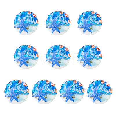 10Pcs Glass Beads GLAA-CA0001-41-1