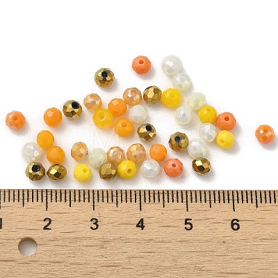 Electroplate Glass Beads GLAA-D020-01F-1