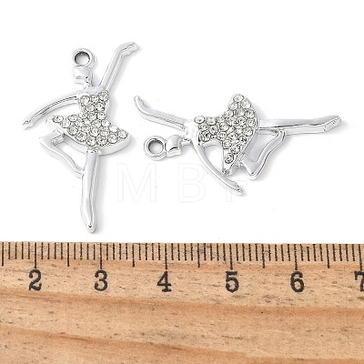 Alloy Crystal Rhinestone Pendants PALLOY-E775-18P-1