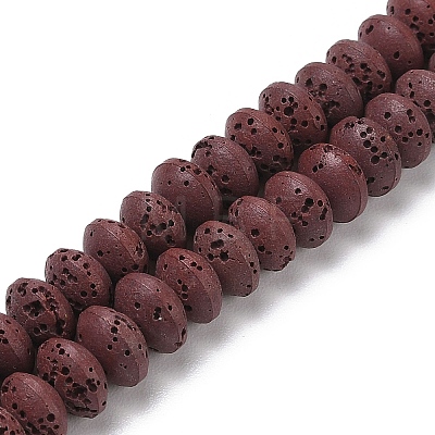 Synthetic Lava Rock Beads Strands G-B087-02A-07-1