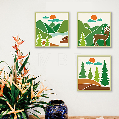 6Pcs 6 Styles MexicanTheme PET Hollow Out Drawing Painting Stencils DIY-WH0394-0079-1