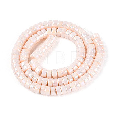 AB Color Plated Opaque Glass Beads Strands LS-GLAA-T026-3x6mm-P11-1