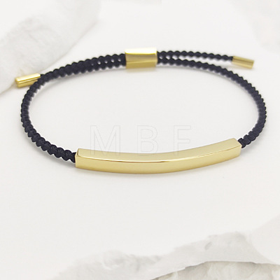 304 Stainless Steel & Braided Cotton Cord Slider Bracelets FS-WG628A0-14-1