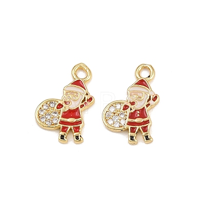 Brass Micro Pave Cubic Zirconia Charms LS-KK-Z129-01G-04-1