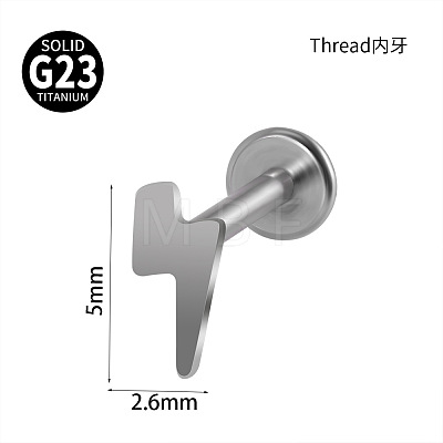 G23 Titanium 17 Gauge Threadless Labrets WGEEA58-34-1