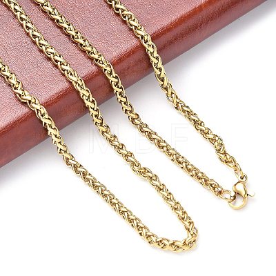304 Stainless Steel Necklaces X-NJEW-E080-08G-1