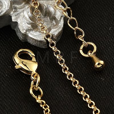 Brass Rolo Chain Bracelets for Women BJEW-G735-05G-1