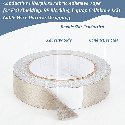 Conductive Fiberglass Fabric Adhesive Tape AJEW-WH0043-96B-1