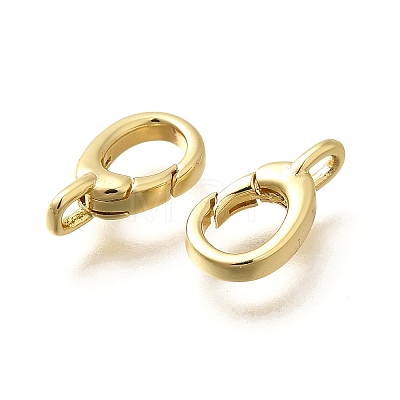 Brass Spring Gate Rings X-KK-Q043-12G-1