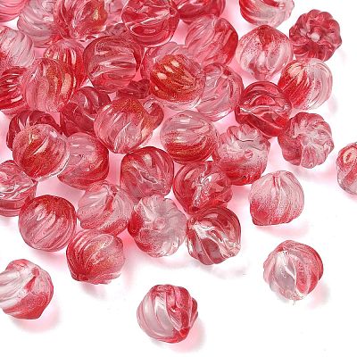Two-tone Transparent Glass Beads GLAA-H041-02J-1