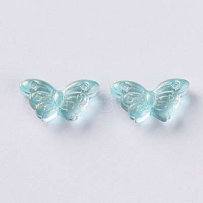 Transparent Spray Painted Glass Beads GLAA-S190-018A-04-1