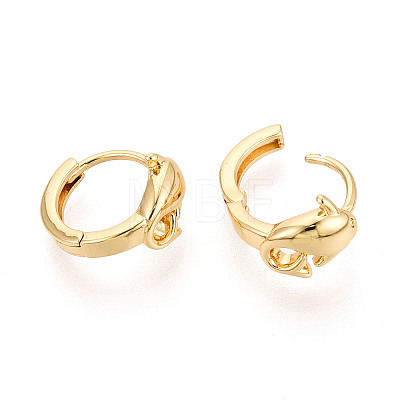 Brass Hoop Earrings EJEW-N063-05G-1