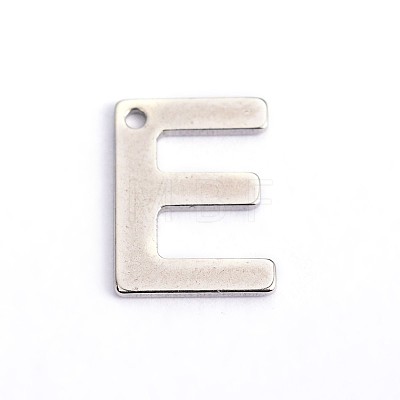 Tarnish Resistant 304 Stainless Steel Letter Charms STAS-O072-E-1