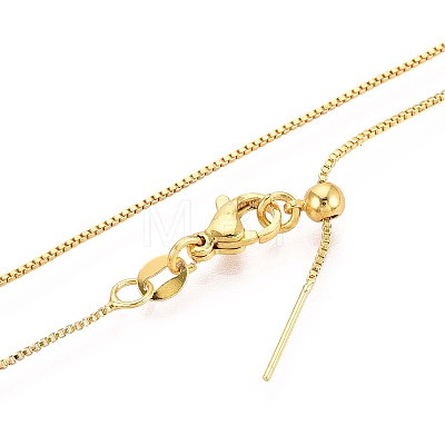 Brass Box Chain Necklaces for Women NJEW-G084-08G-1