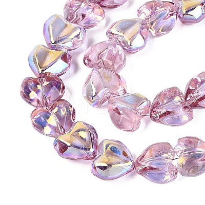 Electroplate Transparent Glass Beads Strands EGLA-N056-01A-05-1