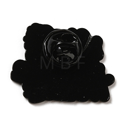 Black Zinc Alloy Brooches JEWB-M030-02D-EB-1