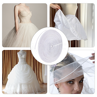 Polyester Covered Brass Boning for Bridal Dress Bustle FIND-WH0128-82-1