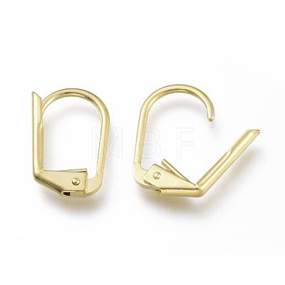 Brass Leverback Earring Findings KK-Z007-24G-1