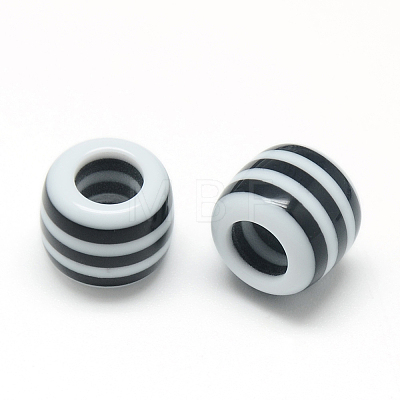 Opaque Stripe Resin Beads X1-RESI-S344-12-1