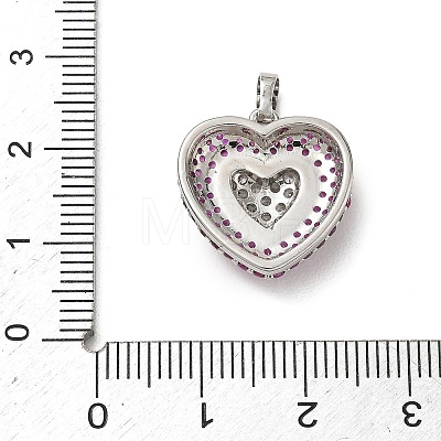 Brass Micro Pave Cubic Zirconia Pendants KK-CBA74BF-12P-02C-1