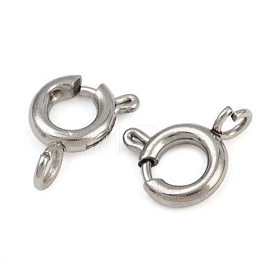 304 Stainless Steel Spring Ring Clasps STAS-B095-05B-P-1