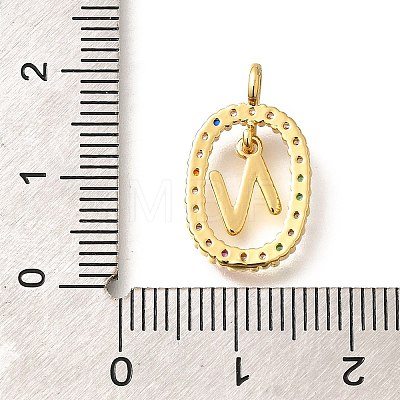 Brass Micro Pave Cubic Zirconia Pendants ZIRC-P123-01G-N02-1