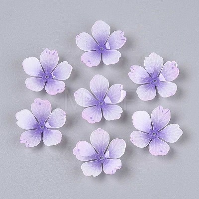 Flower Acrylic Bead Caps X-SACR-T017-51F-1