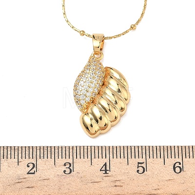 304 Stainless Steel Micro Pave Clear Cubic Zirconia Pendant Necklaces for Women LS-NJEW-Z103-01G-03-1