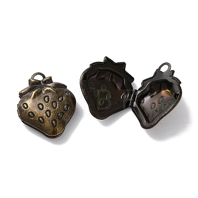 Rack Plating Iron Locket Pendants KK-F090-05AB-1