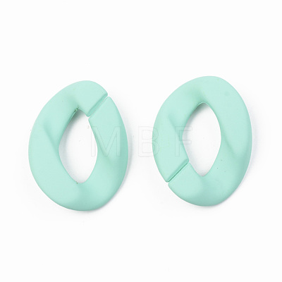 Opaque Spray Painted Acrylic Linking Rings X-OACR-T024-01-I09-1