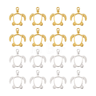 Craftdady 40Pcs 2 Colors Alloy Open Back Bezel Pendants FIND-CD0001-05-1