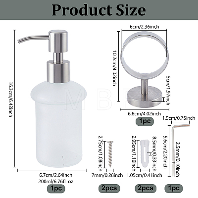 Glass Pump Press Bottles AJEW-WH0596-796-1