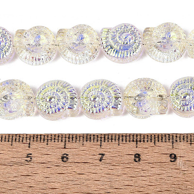 Electroplate Transparent Glass Beads Strands EGLA-Q136-02A-01-1