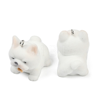 Flocky Resin Pendants FIND-A052-07H-1