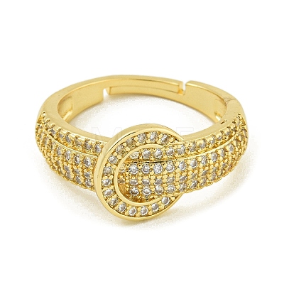 Brass Pave Cubic Zirconia Rings RJEW-U011-02G-1