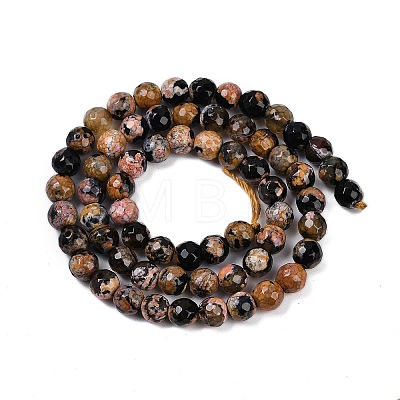 Natural Fire Crackle Agate Beads Strands G-C082-A01-45-1