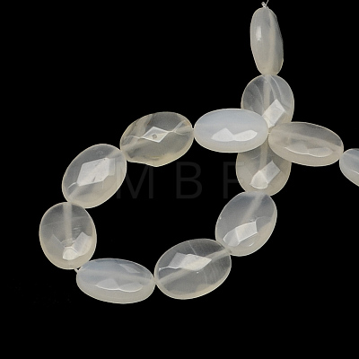 Faceted Oval Natural Quartz Crystal Beads Strands X-G-R303-01-1