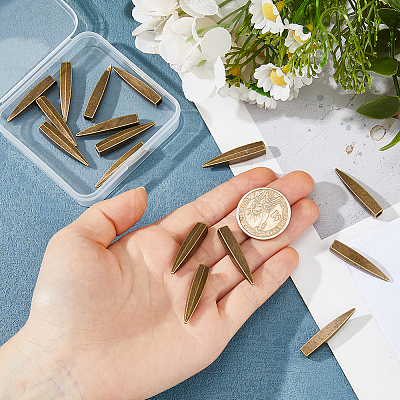 16Pcs Zinc Alloy Cord End FIND-FH0018-03AB-1