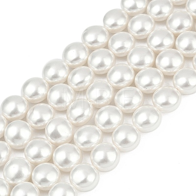 Electroplated Shell Pearl Beads Strands BSHE-G027-13C-1