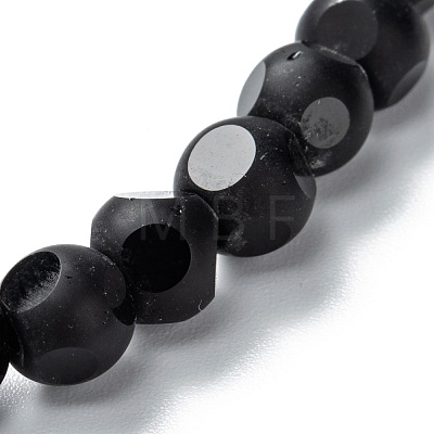 Frosted Glass Beads Stretch Bracelets BJEW-I296-01D-1