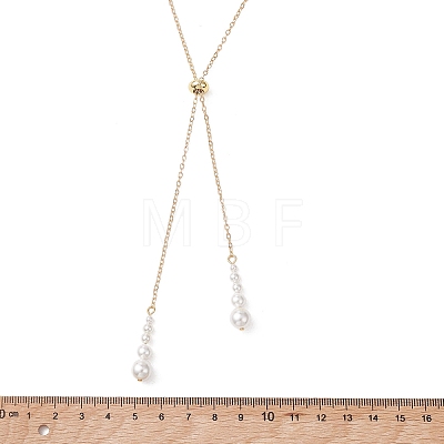 Adjustable Brass Cable Chain Lariat Necklaces NJEW-TA00229-1