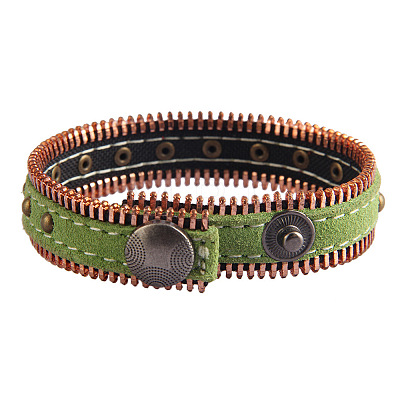 Alloy PU Leather Cord Studded Bracelets FS-WG408C4-02-1