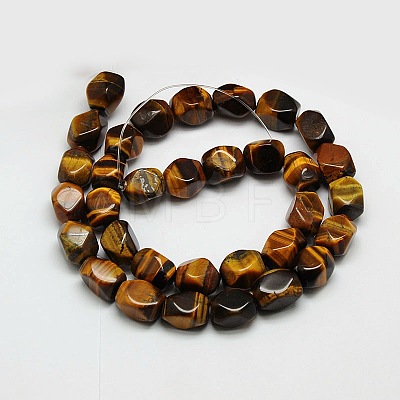 Natural Tiger Eye Faceted Rhombus Beads Strands G-L235B-03-1