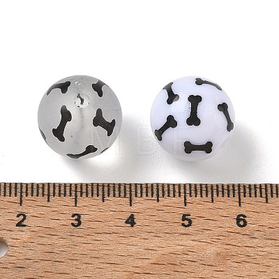 Printed Opaque & Frosted Transparent Acylic Beads AC-CBAE004-05C-1