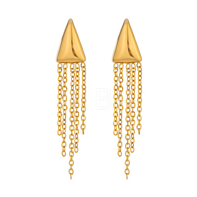 304 Stainless Steel Tassel Stud Earrings for Women YQ6135-1