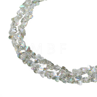Electroplate Transparent Glass Beads Strands EGLA-N002-20A-D04-1