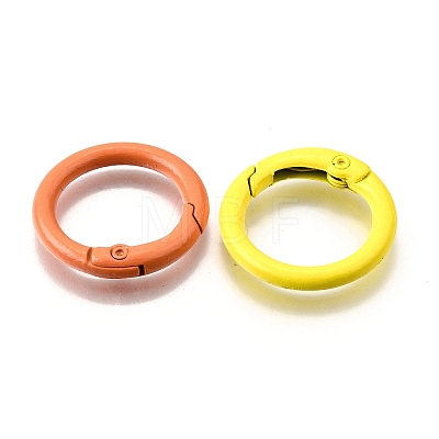 Spray Painted Alloy Spring Gate Rings PALLOY-A022-01B-1
