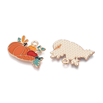 Thanksgiving Day Theme Alloy Enamel Pendants ENAM-T020-35E-1